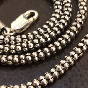 SILPADA Sterling Silver Popcorn Necklace 30 inches